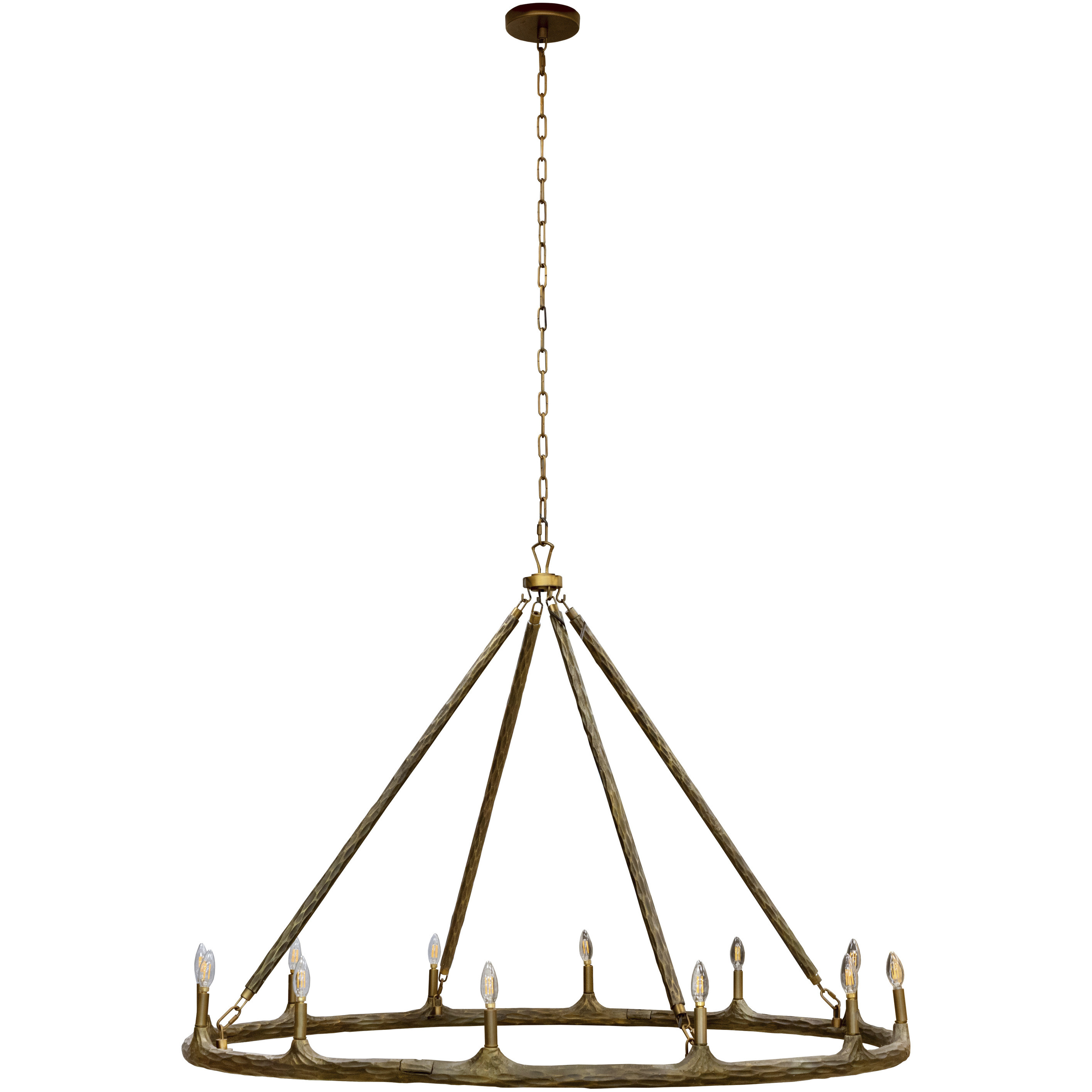 Wolfgang 12 Light Brown Chandelier Ceiling Light, Large